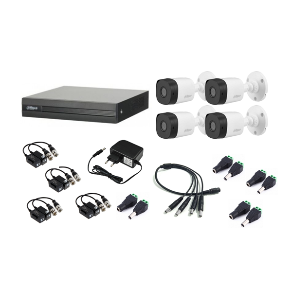 Copia - BOM - KIT x4 CAMARAS 2MP IR + DVR 4CH + 500GB + CABLES