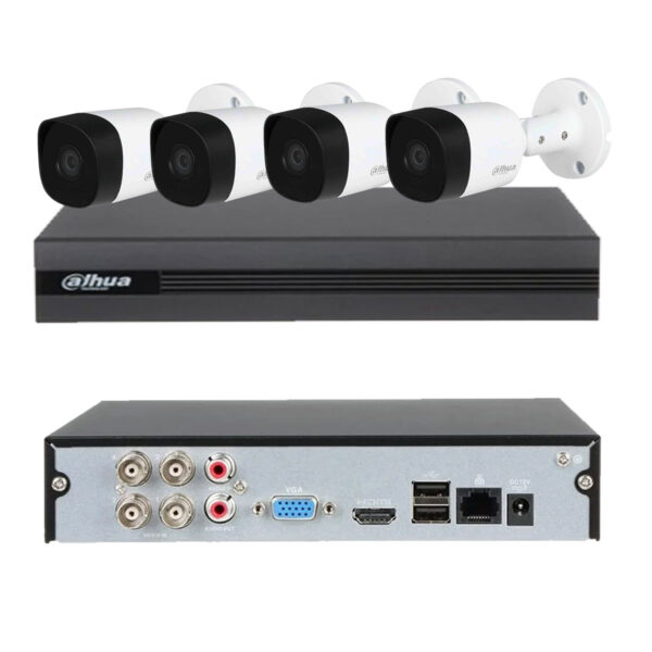 Copia - BOM - KIT x4 CAMARAS 2MP IR + DVR 4CH + 500GB + CABLES