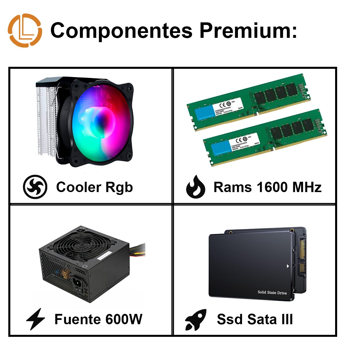 Copia - BOM - PC COMPLETA - i5 3470 - 16GB - SSD 480 - QUADRO K4200 - NEGRO