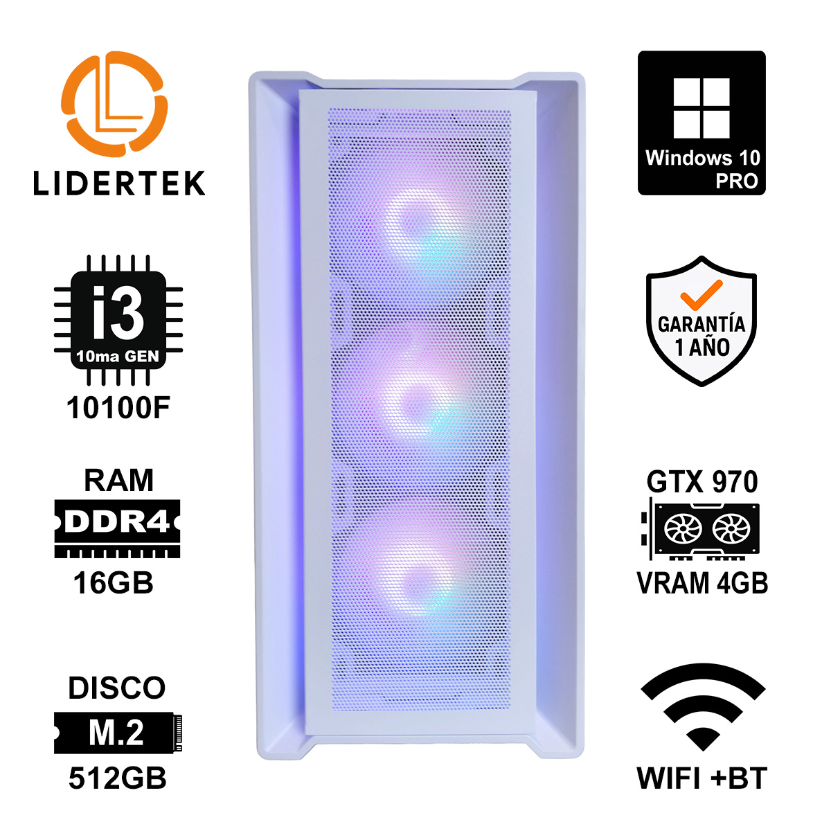 Copia - BOM - PC i3 10100F - 16GB - M2 512GB - RX 580 8GB - BLANCO