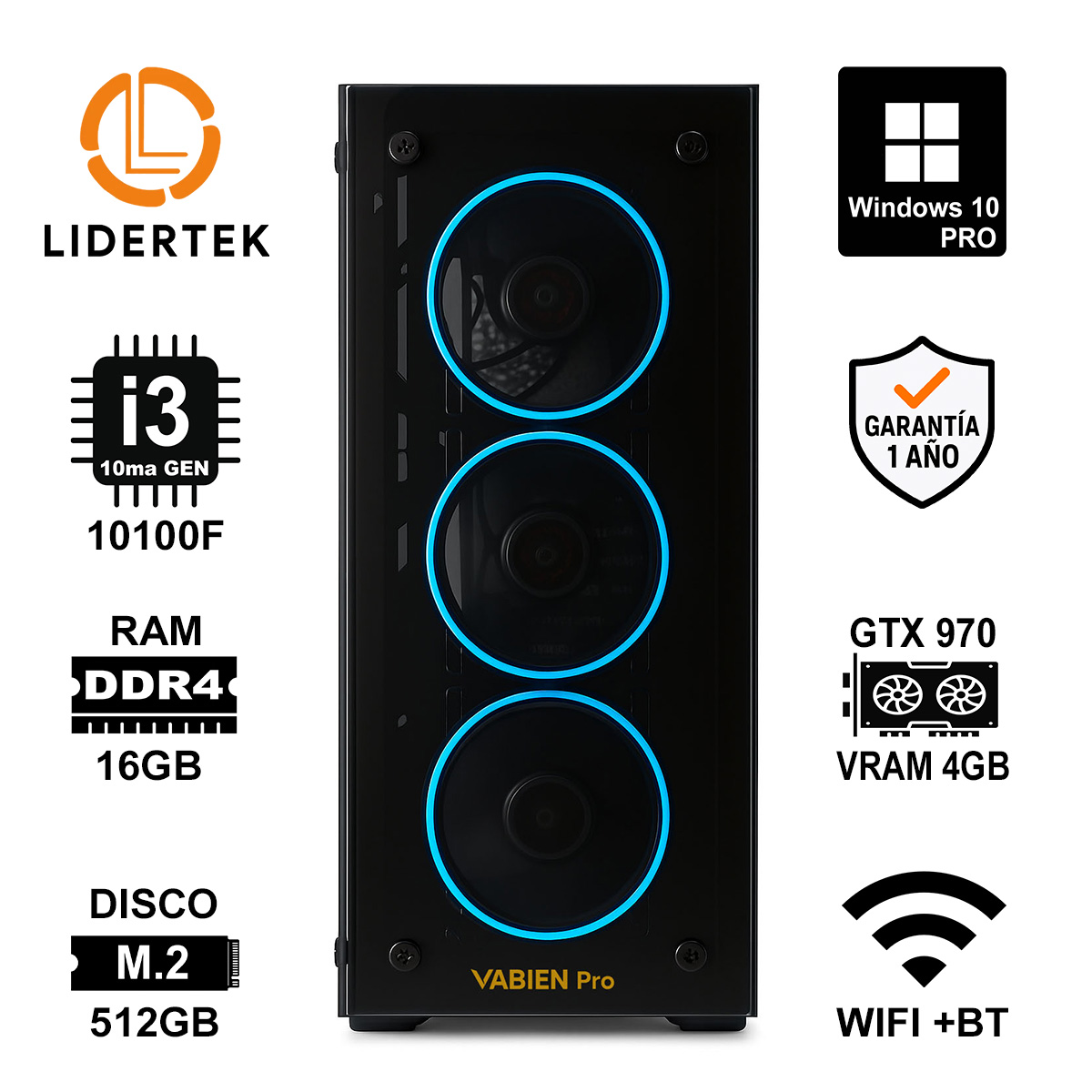 Copia - BOM - PC i3 10100F - 16GB - M2 512GB - RX 580 8GB - NEGRO