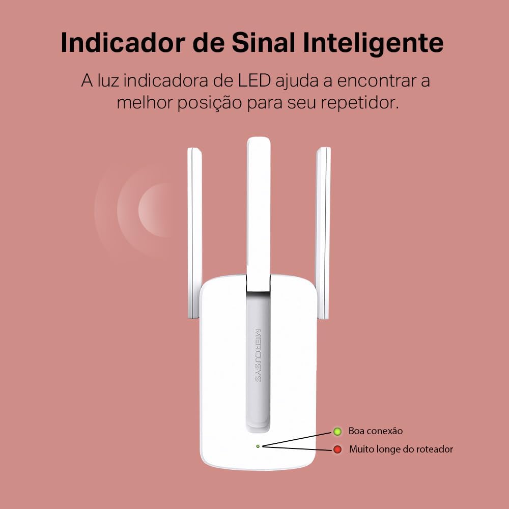 Extensor Wifi Repetidor Wifi Mercusys Mw300r 3 Antenas 300mb