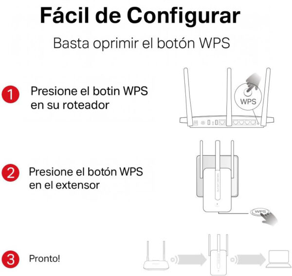 Extensor Wifi Repetidor Wifi Mercusys Mw300r 3 Antenas 300mb