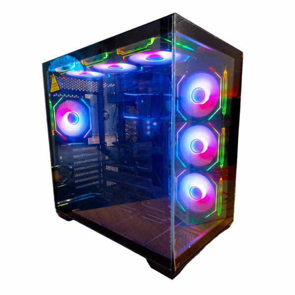 GABINETE PC SEAVIEW GQ360B |7 FANES | NEGRO