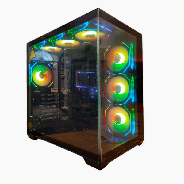 GABINETE PC SEAVIEW GQ360B |7 FANES | NEGRO