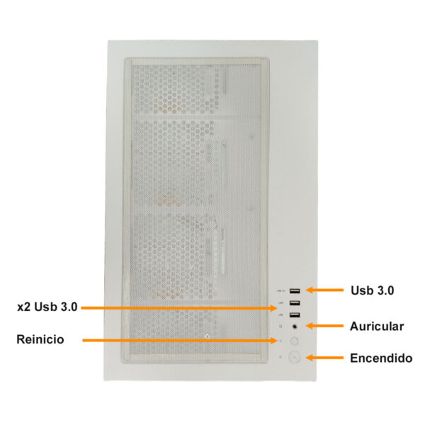 GABINETE PC SEAVIEW GQ360B |7 FANES | WHITE