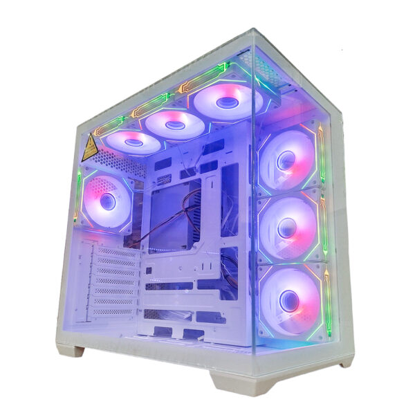 GABINETE PC SEAVIEW GQ360B |7 FANES | WHITE