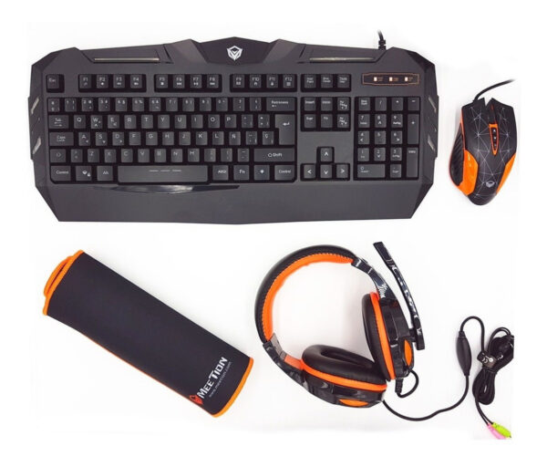 Kit Gamer Teclado Mouse Auricular Mouse+pad 4-1 Meetion