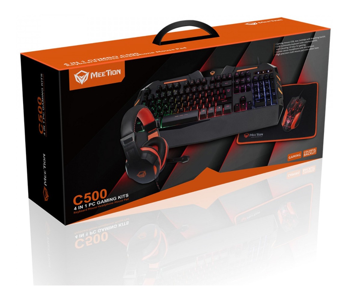 Kit Gamer Teclado Mouse Auricular Mouse+pad 4-1 Meetion