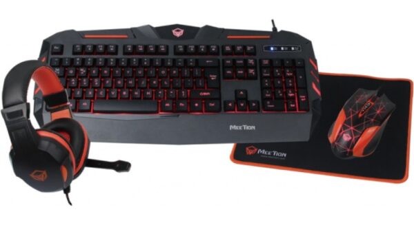 Kit Gamer Teclado Mouse Auricular Mouse+pad 4-1 Meetion