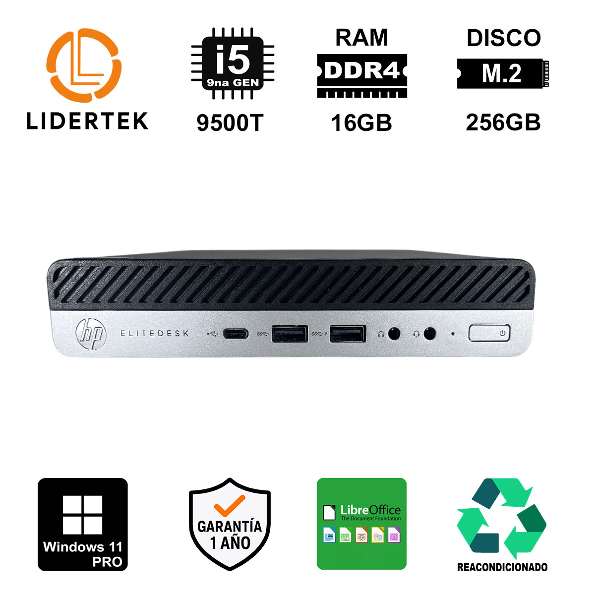 Mini Pc Hp i5 Alto Rendimiento | 16gb + Ssd 256gb Win 11 Pro