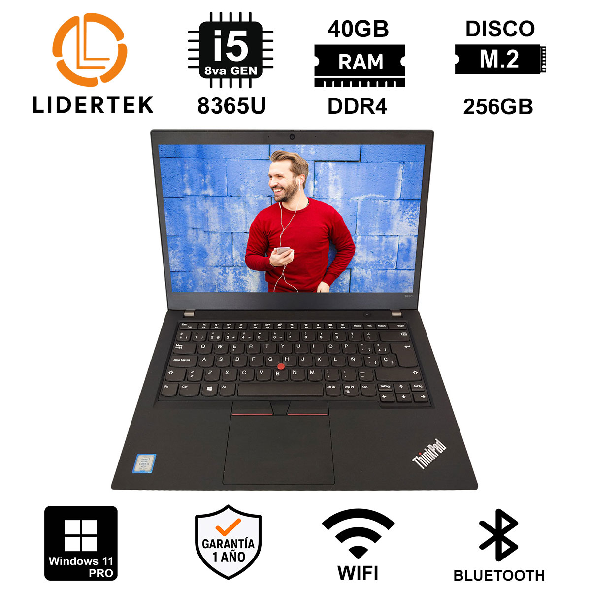 Notebook Lenovo Thinkpad i5 40gb Ram 256gb Ssd Win 11 Pro