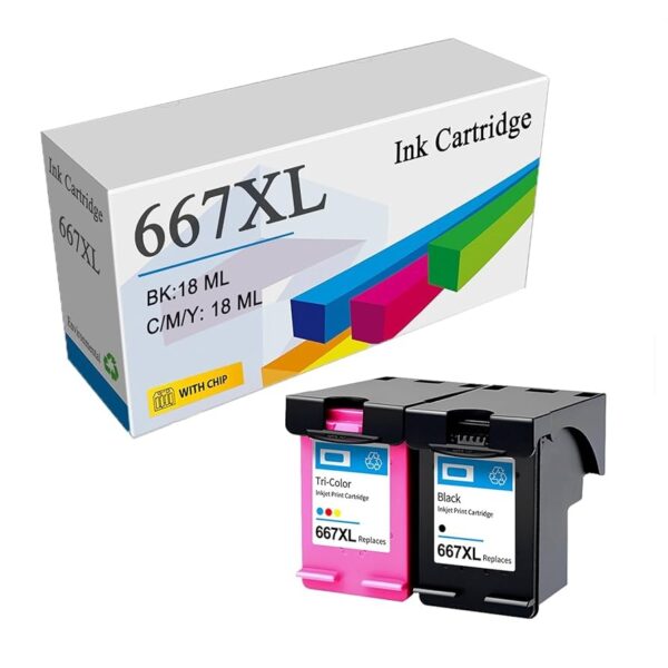Pack Cartucho Compatible Con Hp 667 Xl Hp 2375 2775 2776