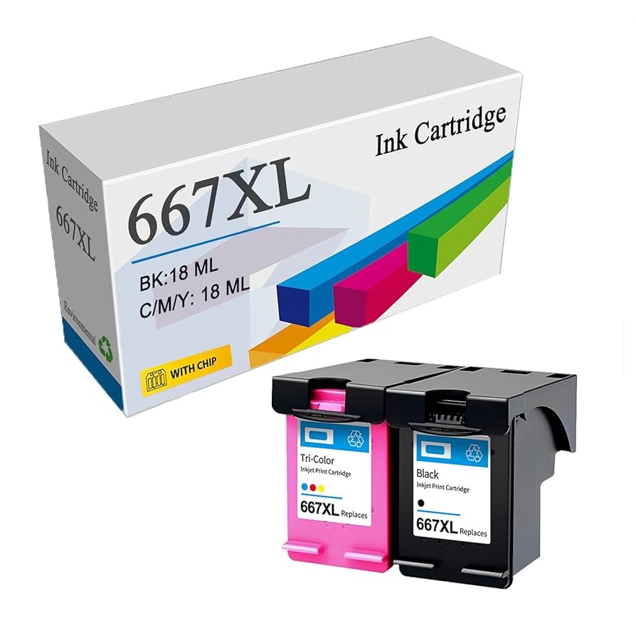 Pack Cartucho Compatible Con Hp 667 Xl Hp 2375 2775 2776