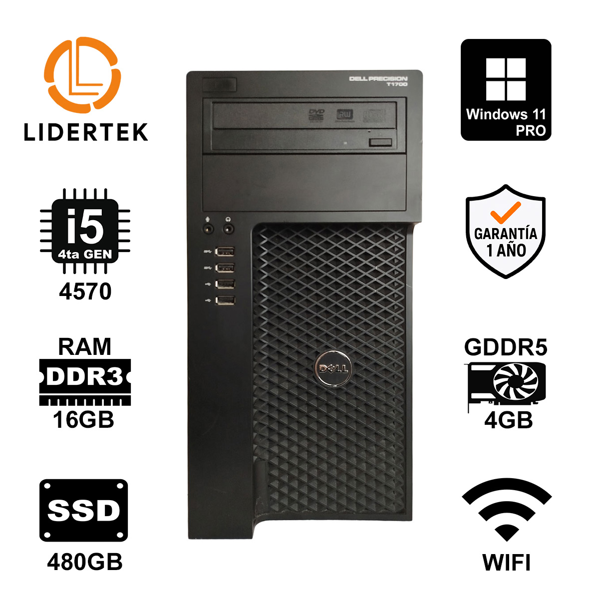 Pcgamer Computadora i5 12gb Ram 240gb Ssd + Grafica 2gb Ddr5