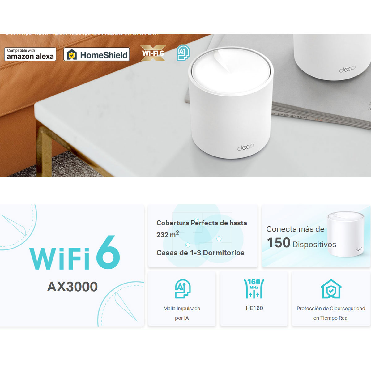 Sistema Wifi Mesh Tp-link Deco X50 Gigabit Wifi 6 Exterior