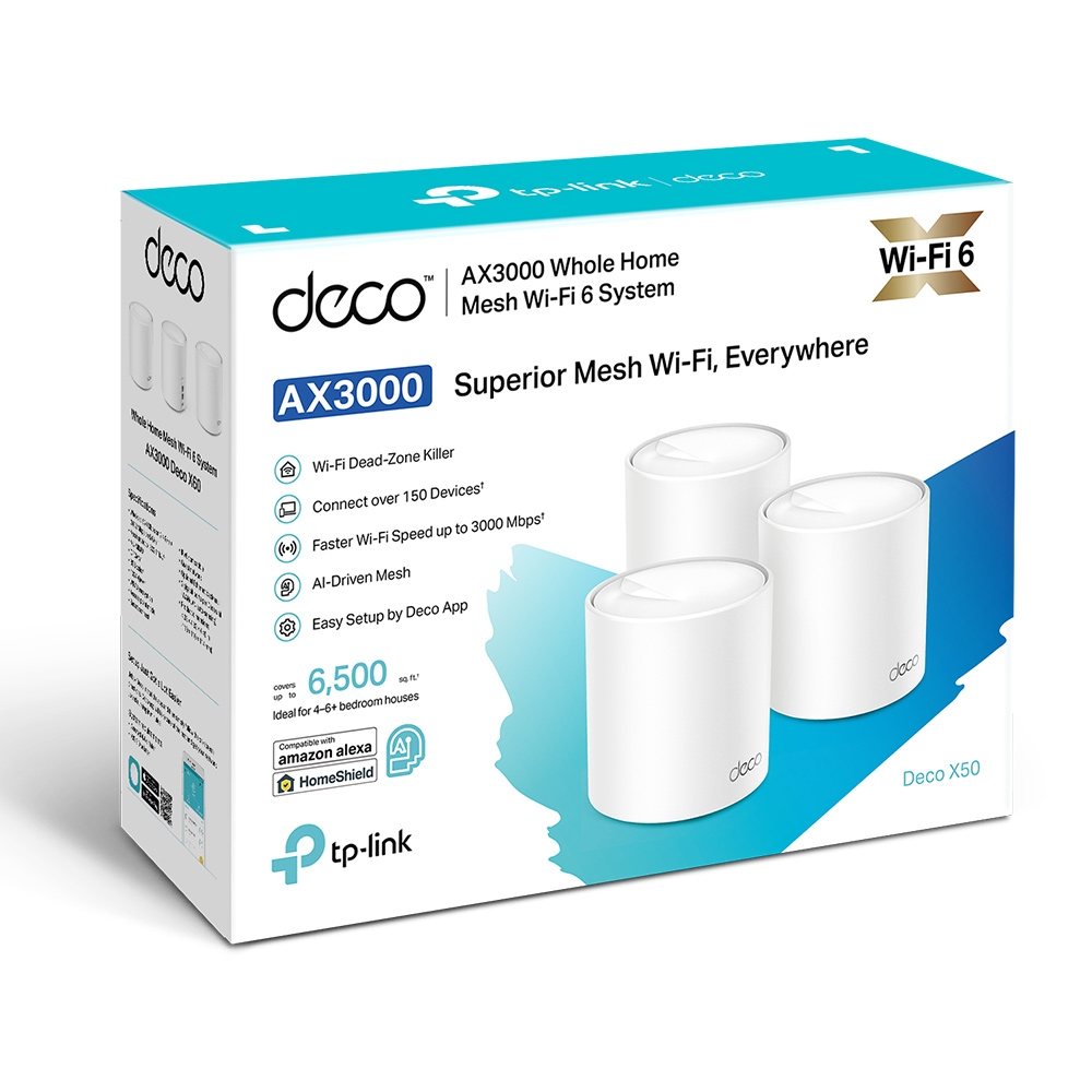 Sistema Wifi Mesh Tplink Deco X50 Gigabit Wifi 6 Interior x3