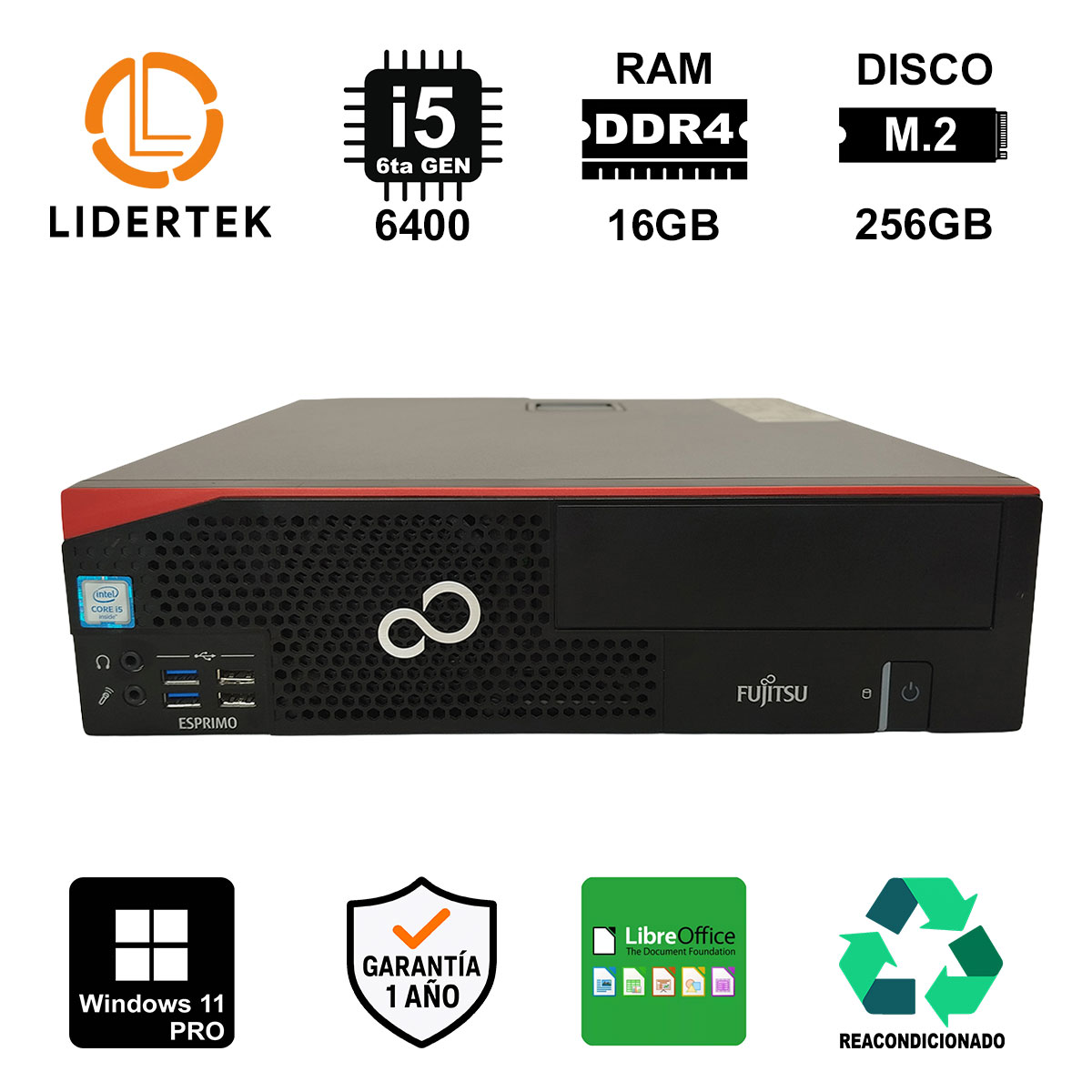 Torre Pc Escritorio Intel Core i5 16gb Ssd 256gb Windows 11