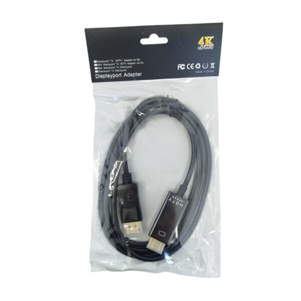 Cable Display Port 1.4 Resolución de Vídeo 4K Negro 1.8 m