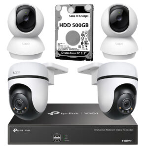 Copia - BOM - Kit de Seguridad Nvr Tp-Link Vigi + 2 Camaras IP C500 Fhd 360° +2 Camaras C200C
