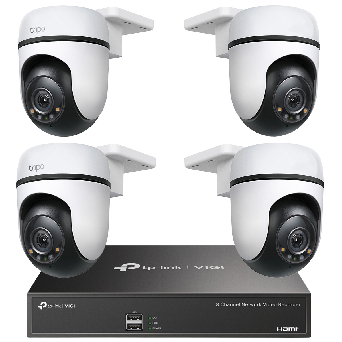 Copia - BOM - Kit de Seguridad Nvr Tp-Link Vigi + 4 Camaras IP Fhd 360°