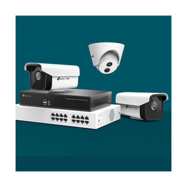 Copia - BOM - Kit de Seguridad Nvr Tp-Link Vigi + 4 Camaras IP Fhd 360°