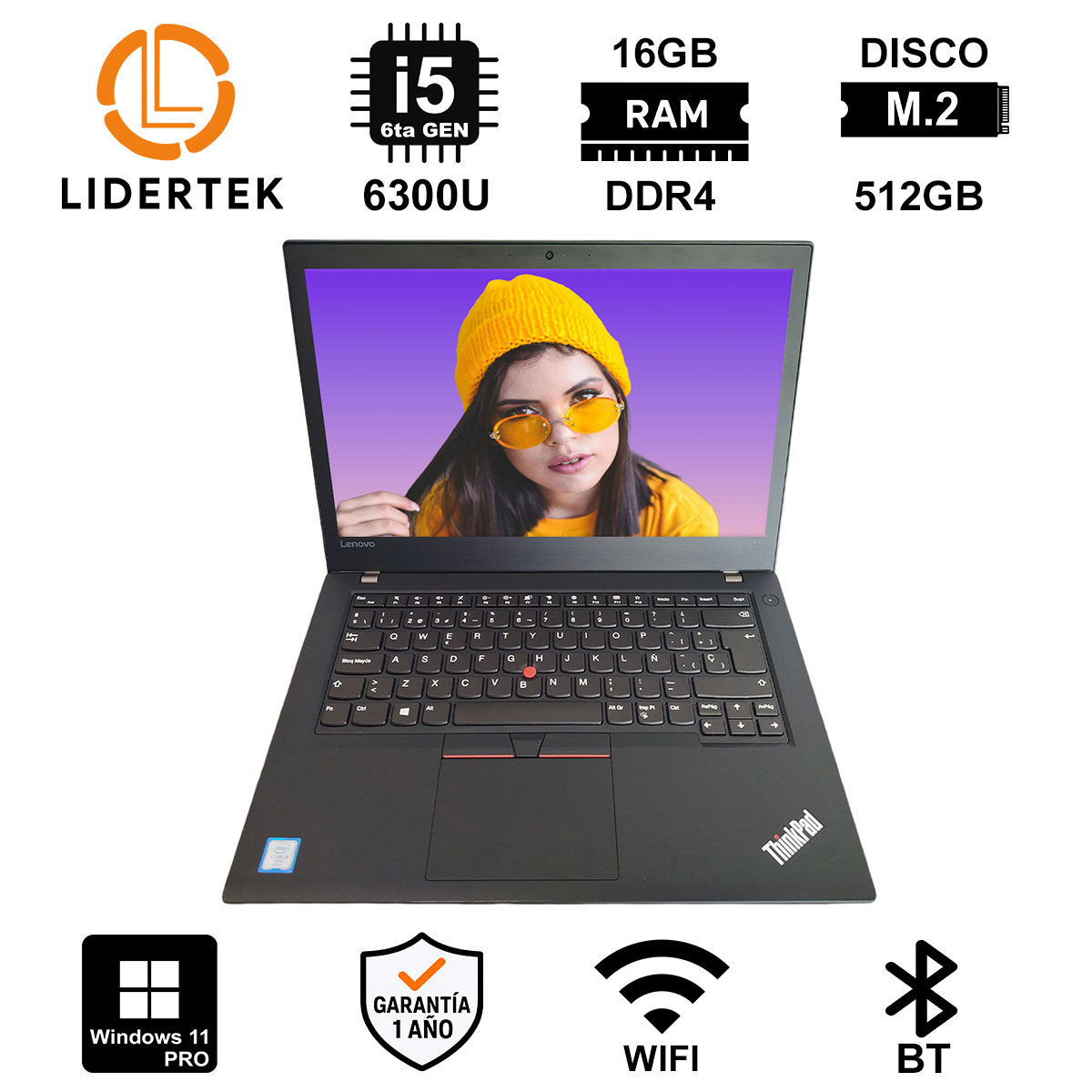 Copia - BOM - NOTEBOOK I5-6300U - 16GB / 256SSD - 14" - LENOVO T470