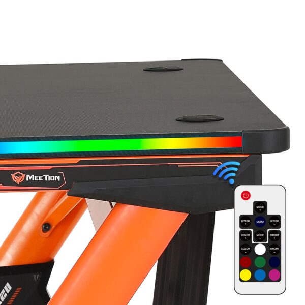 Escritorio Gamer Meetion Mt-dsk20 Metalico Luz Led Rbg