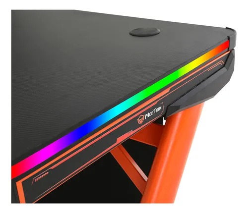 Escritorio Gamer Meetion Mt-dsk20 Metalico Luz Led Rbg