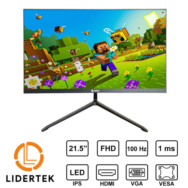 MONITOR 22" | TEROS TE-2128S | FHD | 100HZ - 1ms | HDMI VGA
