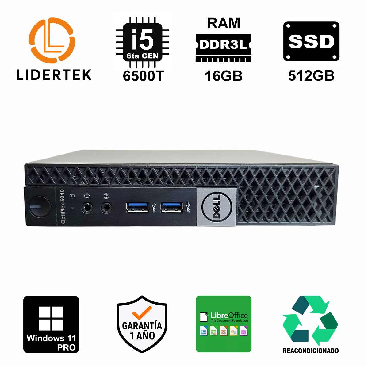 Mini Pc Escritorio Hp Core i5 16gb Ram Windows 11 Pro