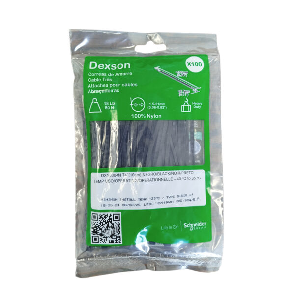 PRECINTOS 100X2.5MM - 100 UNIDADES NEGRO