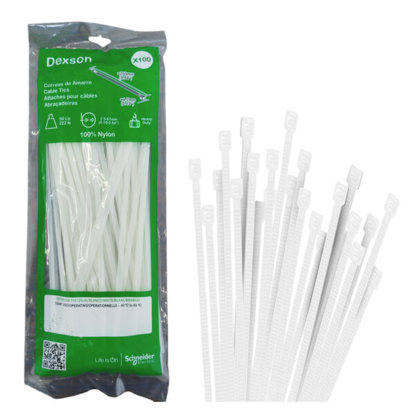 PRECINTOS 250X4.7MM - 100 UNIDADES BLANCO
