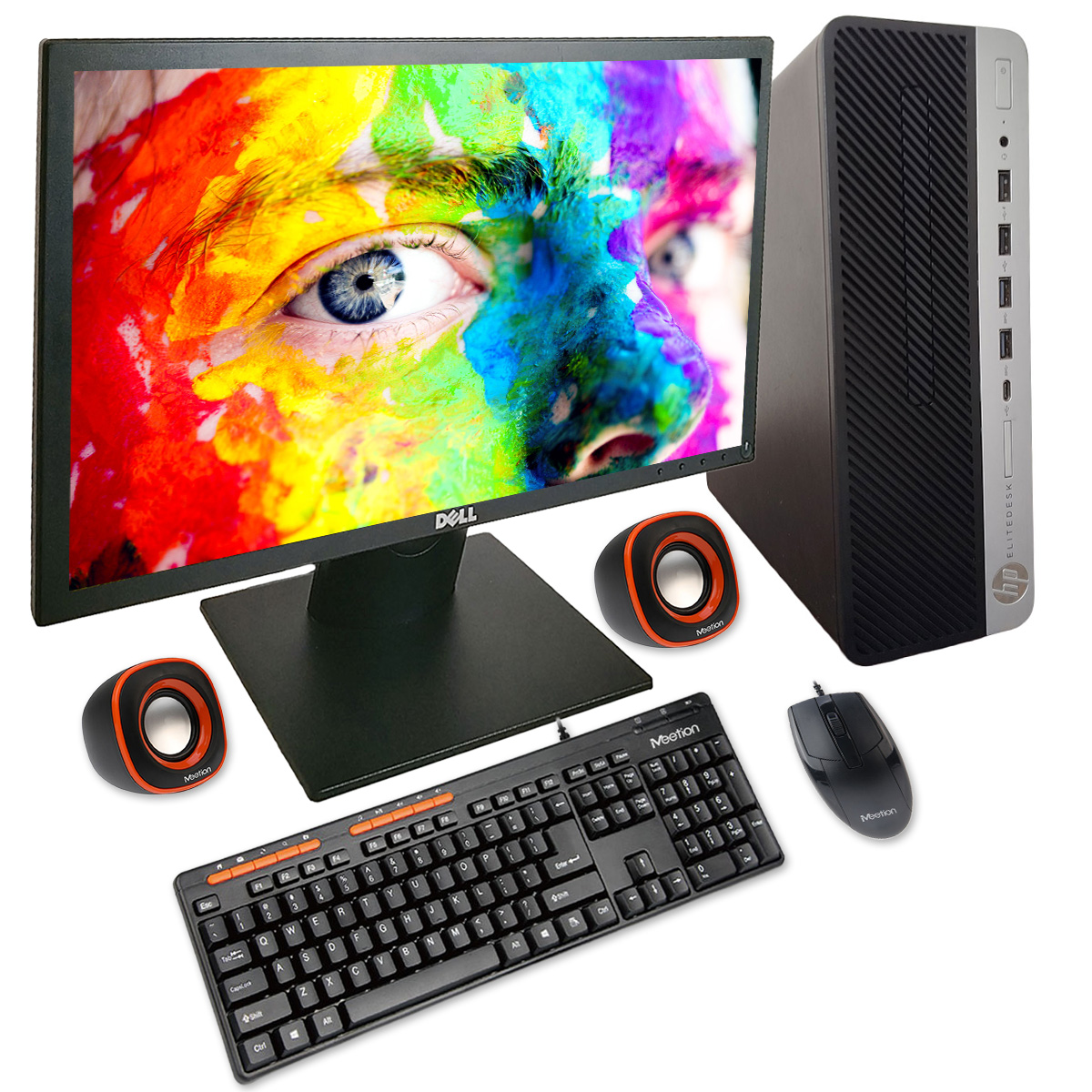 Pc Escritorio Completa Hp 8gb Ram + 256gb Ssd, Ideal Estudio