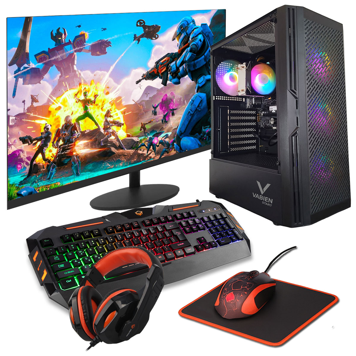 Pc Torre Gamer Amd Ryzen 5 16gb Ram Ssd 960 + Combo-Monitor