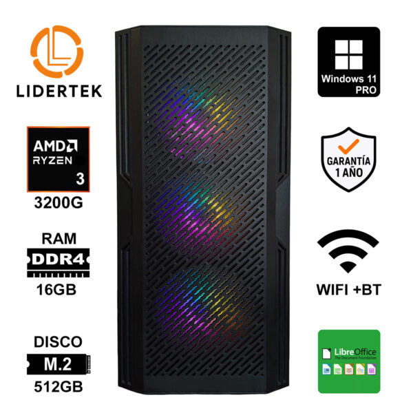 Pc Torre Gamer Ryzen 3 - 16gb Ram - Ssd 480gb - Raedon Vega