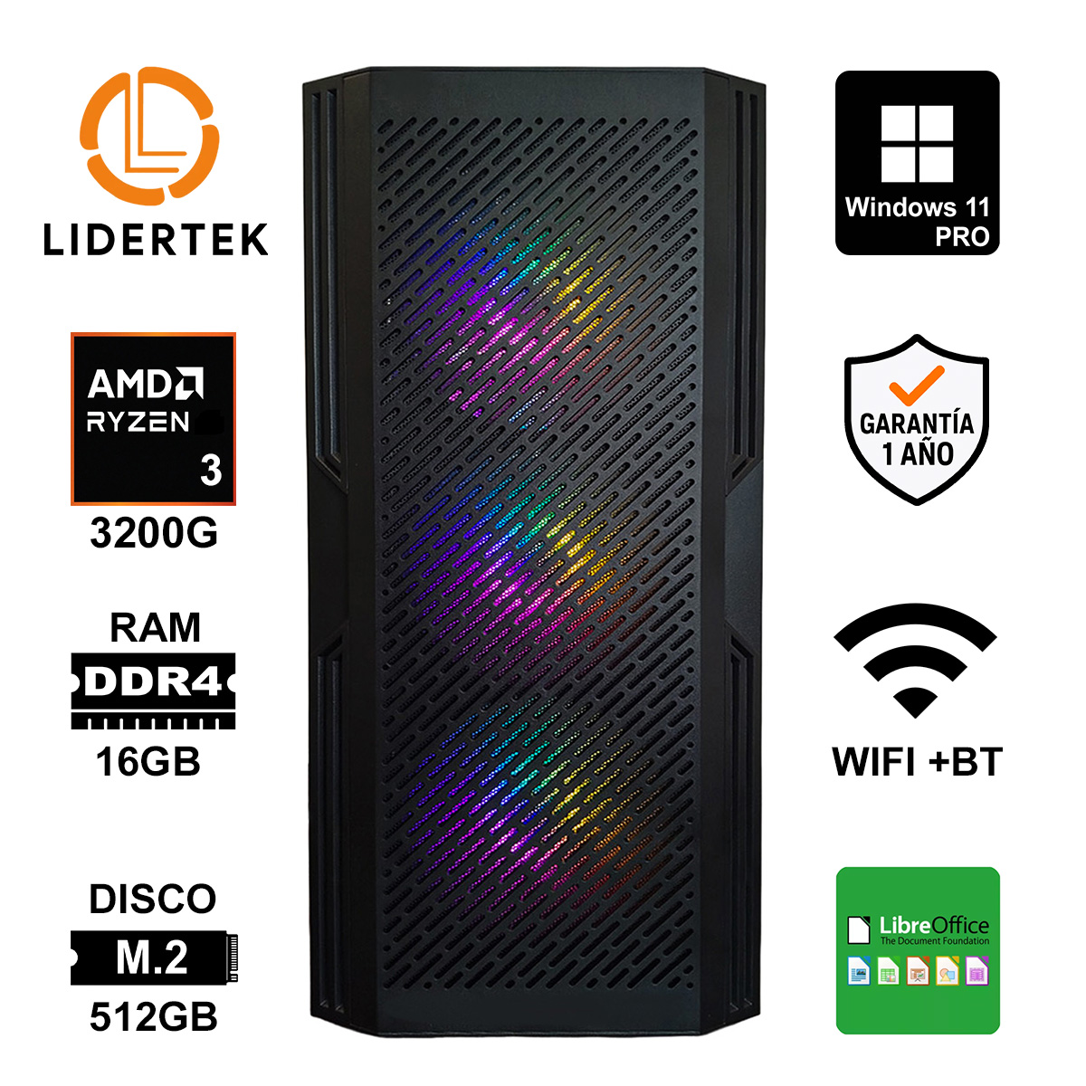 Pc Torre Gamer Ryzen 3 - 16gb Ram - Ssd 480gb - Raedon Vega