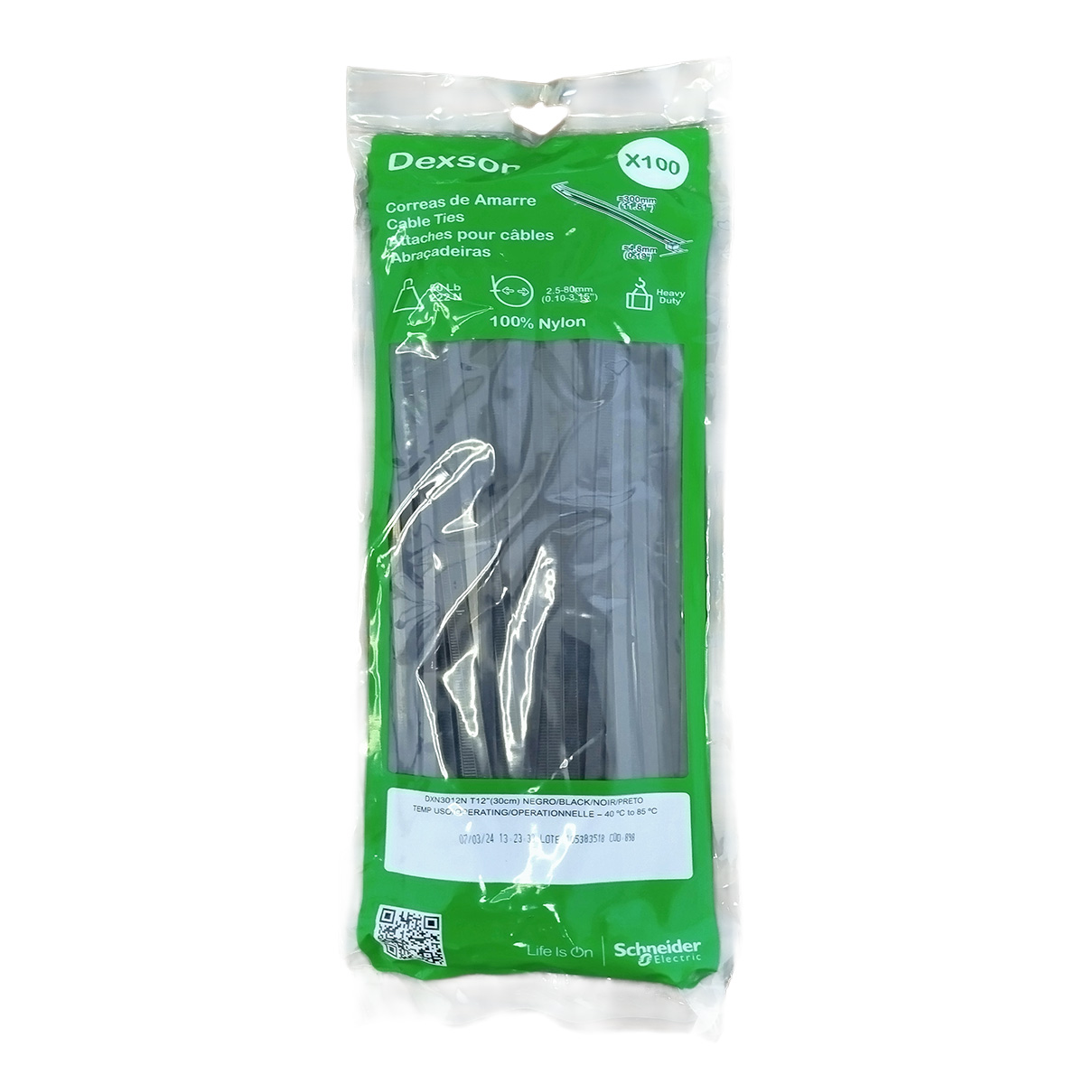 Precintos Plasticos Correas de Amarre 30cm x 4.7mm Kit x100