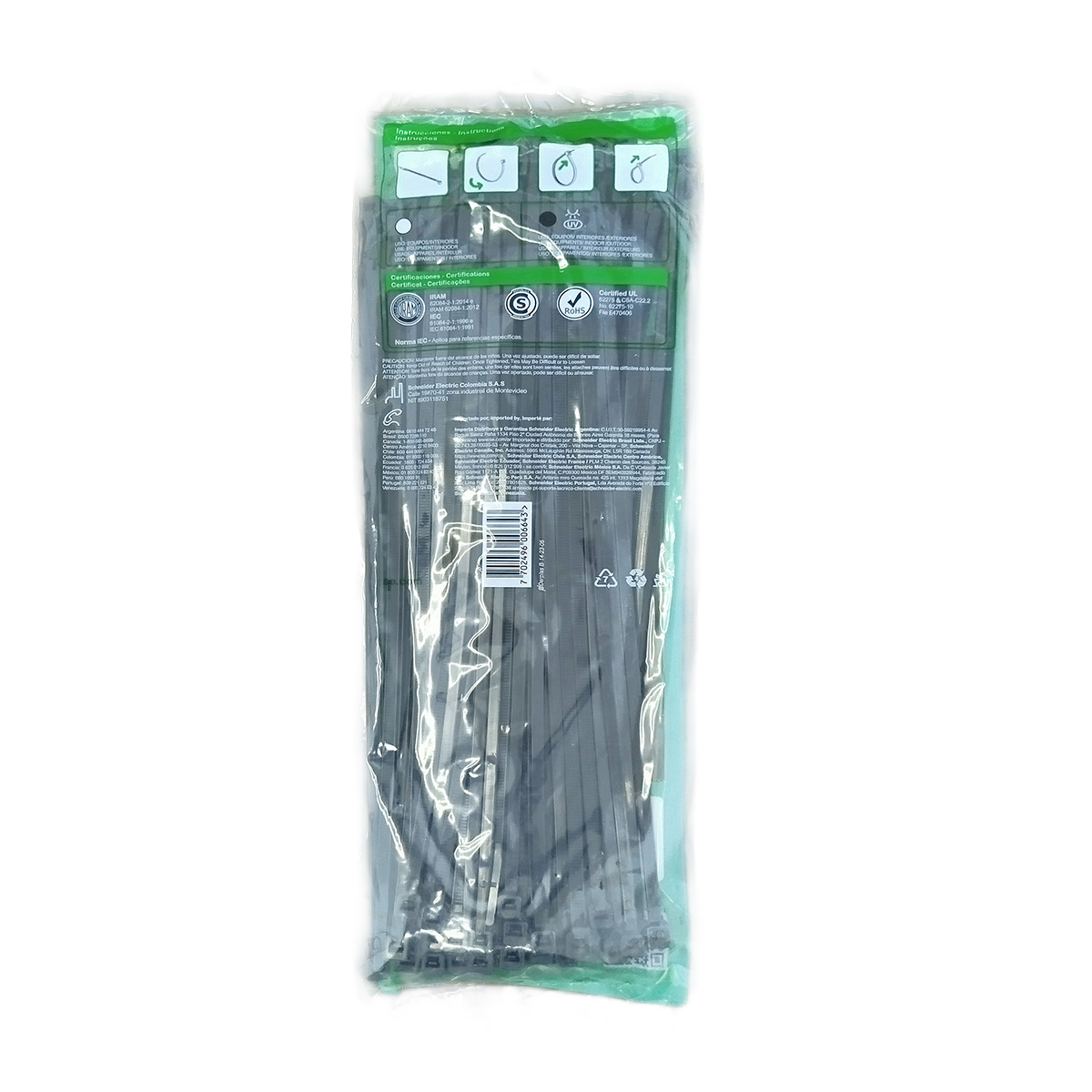 Precintos Plasticos Correas de Amarre 30cm x 4.7mm Kit x100