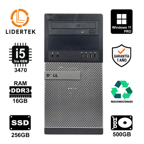 Torre Pc Escritorio Core i5 16gb Ram - Ssd 240gb + Hdd 500gb